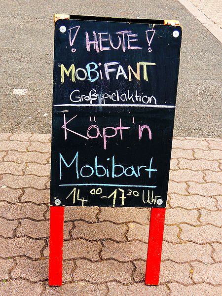 Mobifant-Werbeschild